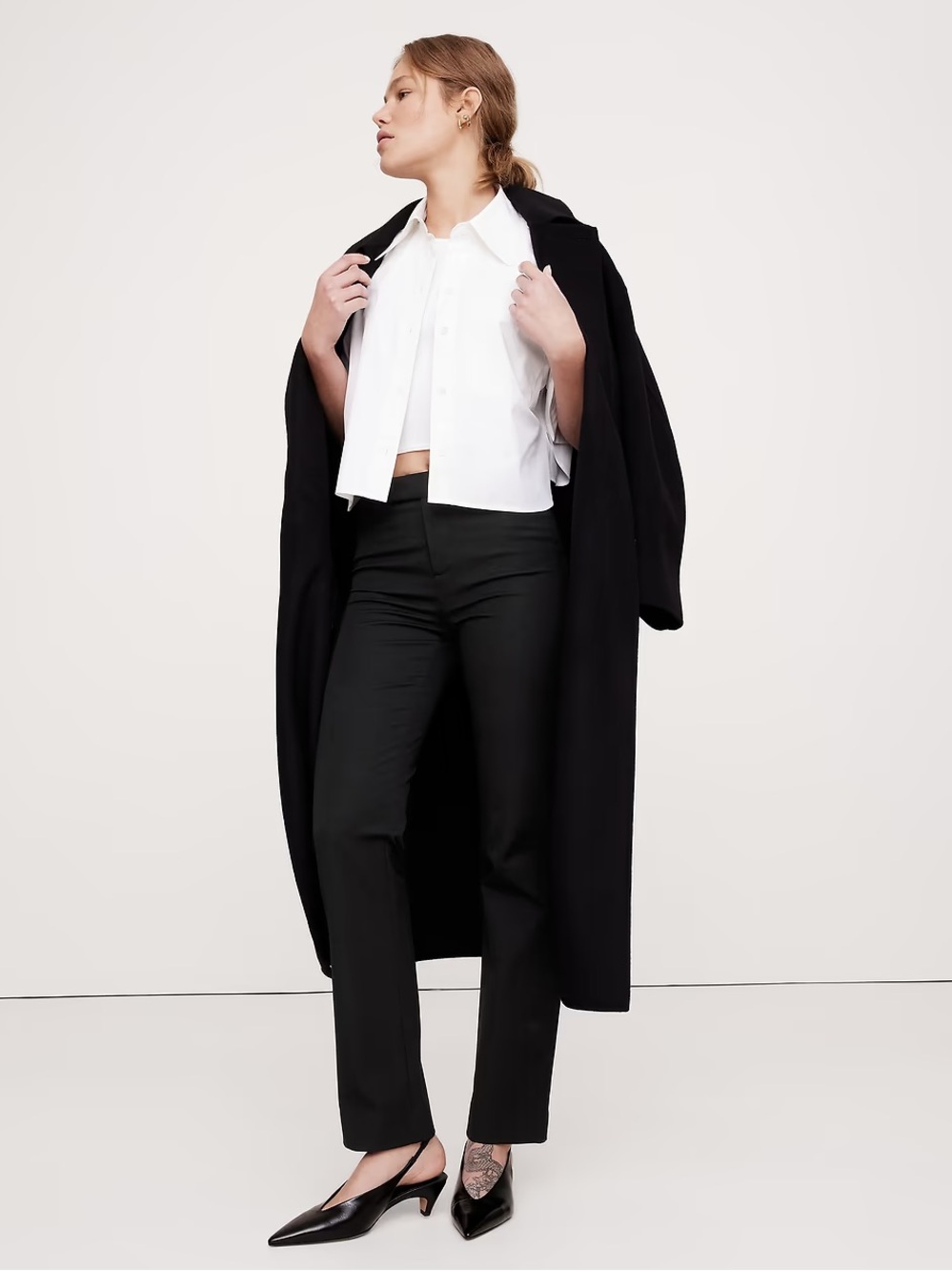Banana Republic Black Straight Fit Sloan Pants • Size 8 • NWT